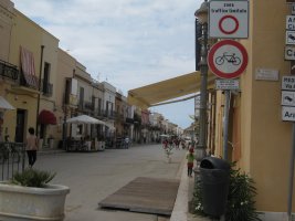A street of an Italian ZTL Zona Traffico Limitato