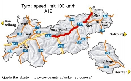 map for air quality based speed limit