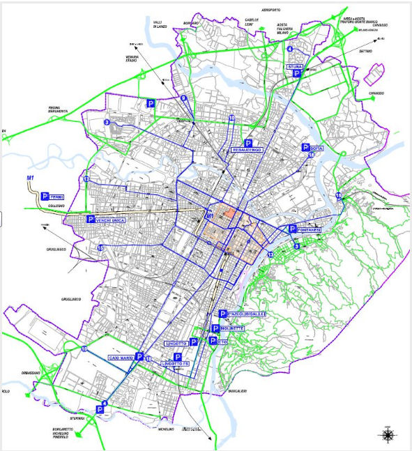 Torino LEZ Boundary kort