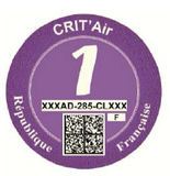 French Crit'Air sticker purple