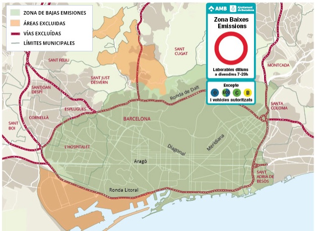 Carte liège de Barcelone